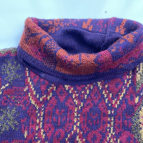 90s Women's St Michael Knit Sweater Size UK 12 US 8 Paisley Retro Sweater - Picture 6 of 12